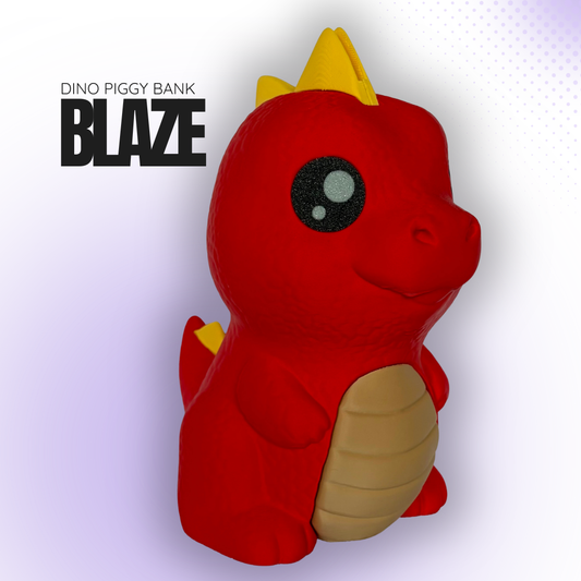 Blaze the Red Dino Piggy Bank
