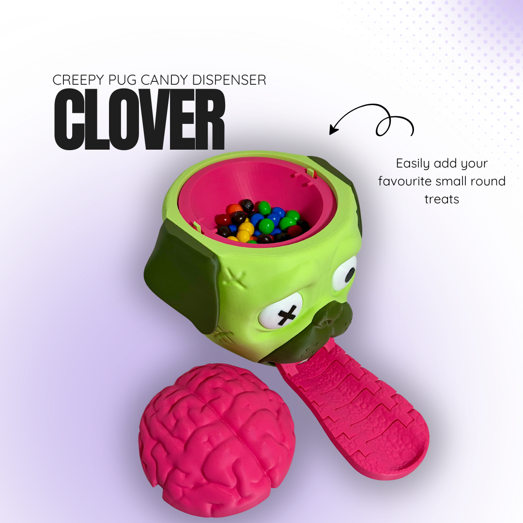 Clover the Creepy Pug Candy Dispenser