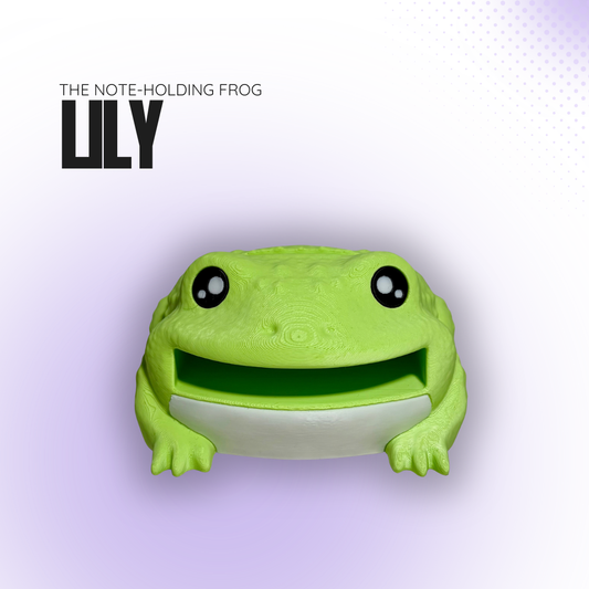 Lily the Note‑Holding Green Frog