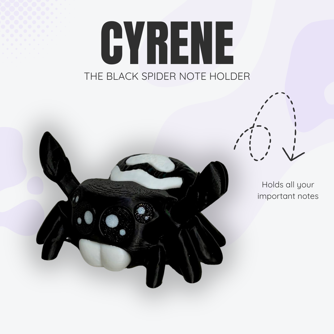 Cyrene the Black Spider Note Holder