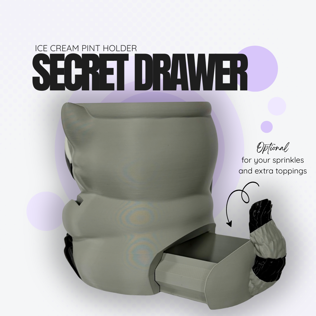 Rocky the Raccoon Ice Cream Pint Holder