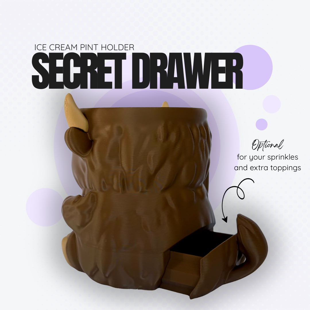Storm the Dark Grey Cat Ice Cream Pint Holder