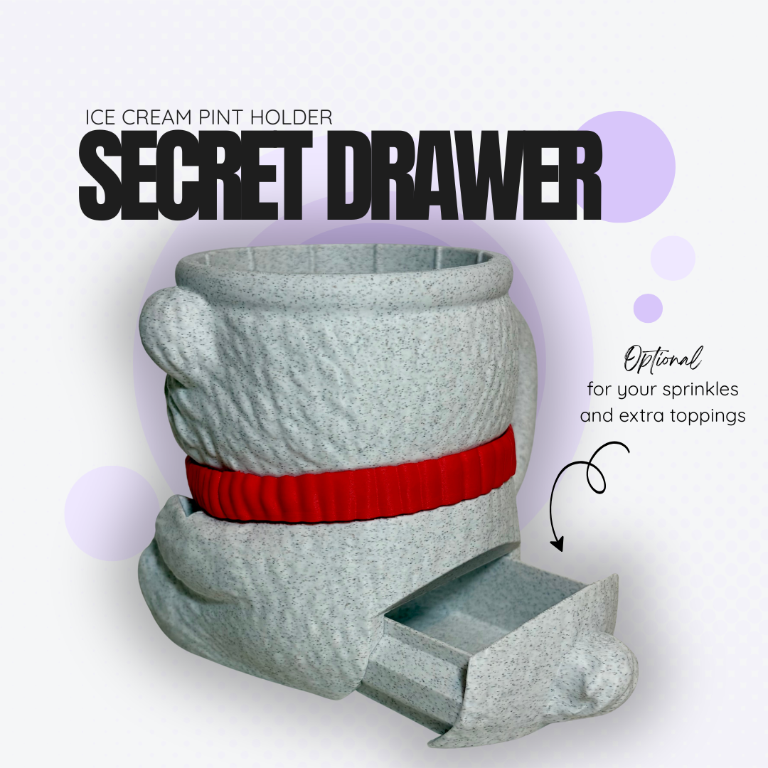 Shiver the Polar Bear Ice Cream Pint Holder