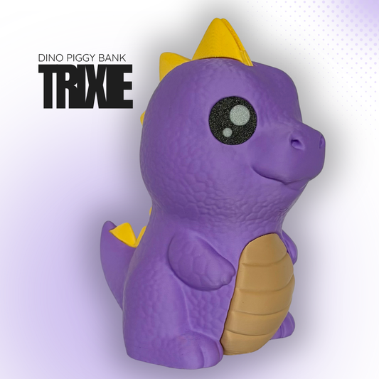 Trixie the Purple Dino Piggy Bank