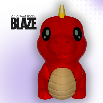 Blaze the Red Dino Piggy Bank