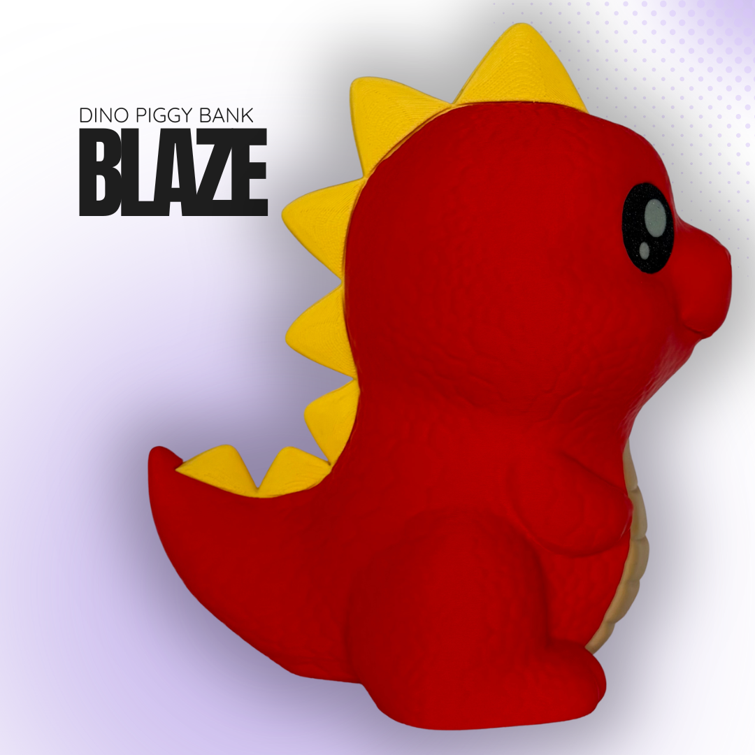 Blaze the Red Dino Piggy Bank