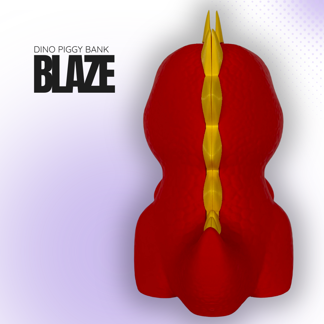 Blaze the Red Dino Piggy Bank