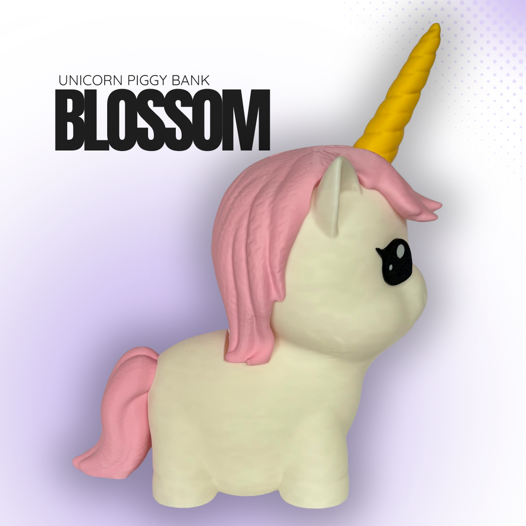 Blossom the Pink Unicorn Piggy Bank