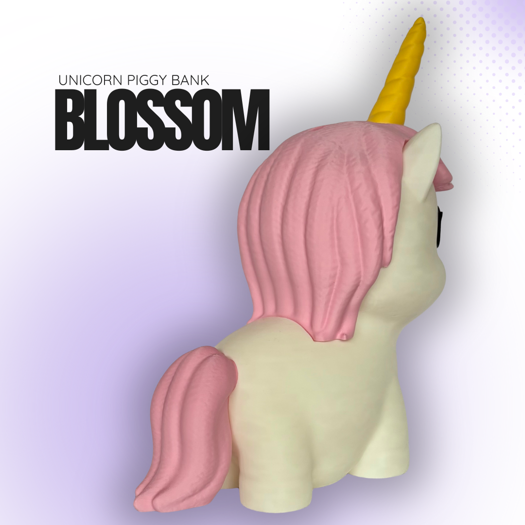 Blossom the Pink Unicorn Piggy Bank