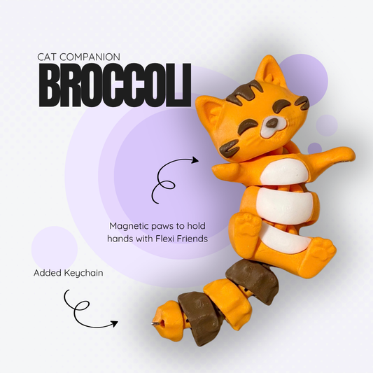 Broccoli the Orange Cat Magnetic Companion