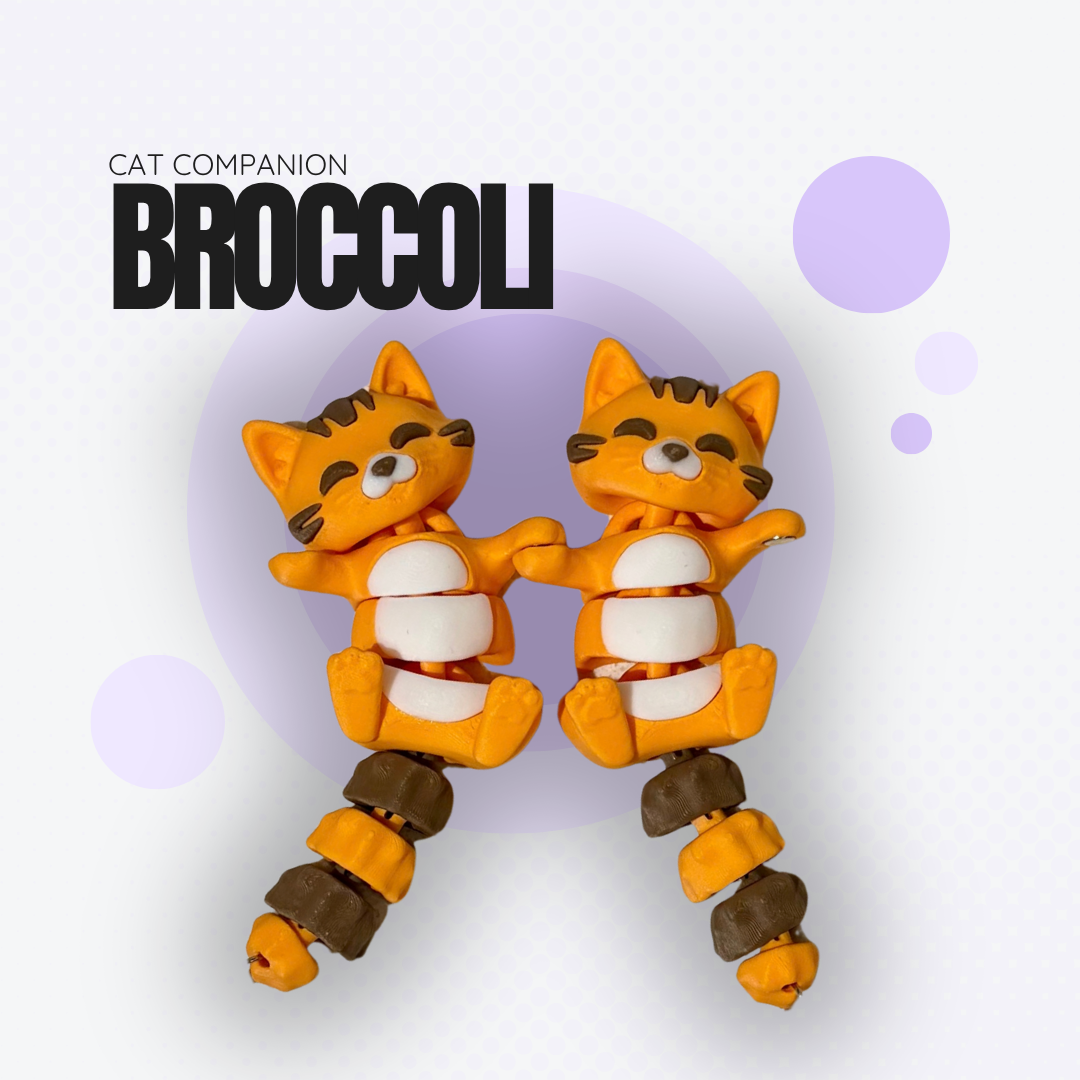 Broccoli the Orange Cat Magnetic Companion