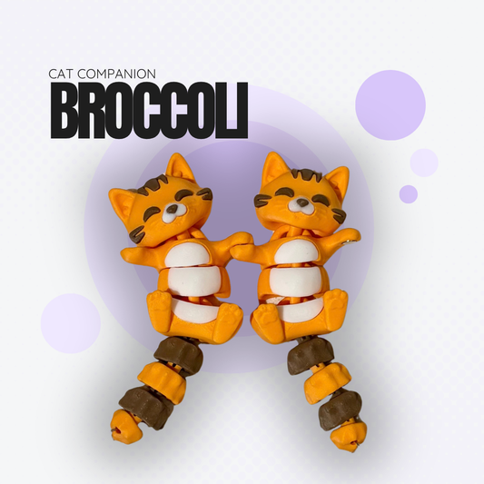 Broccoli the Orange Cat Magnetic Companion