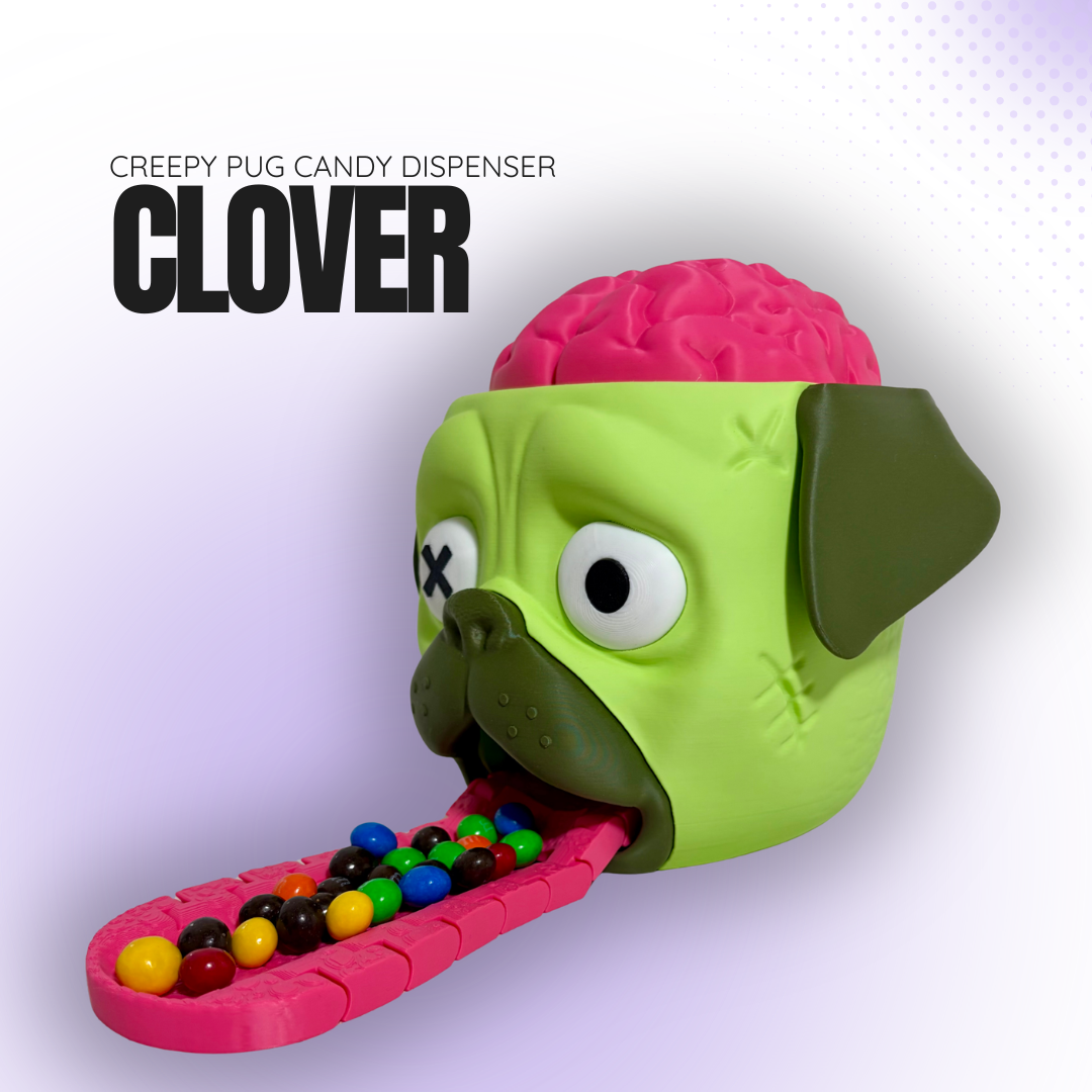 Clover the Creepy Pug Candy Dispenser