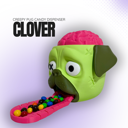 Clover the Creepy Pug Candy Dispenser
