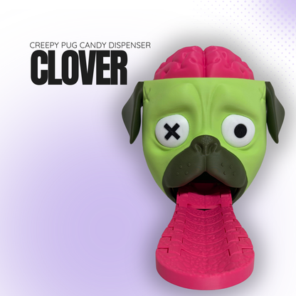 Clover the Creepy Pug Candy Dispenser