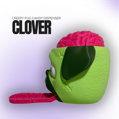Clover the Creepy Pug Candy Dispenser