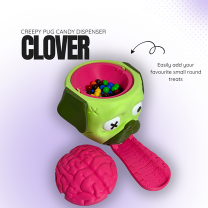 Clover the Creepy Pug Candy Dispenser