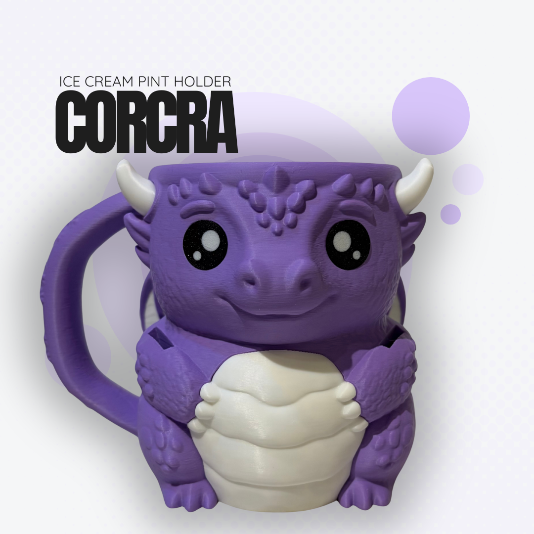 Corcra the Purple Dragon Ice Cream Pint Holder