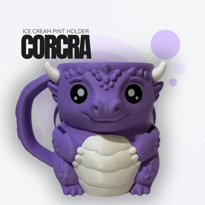 Corcra the Purple Dragon Ice Cream Pint Holder