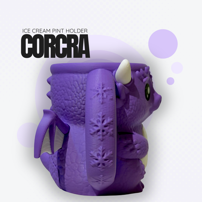 Corcra the Purple Dragon Ice Cream Pint Holder