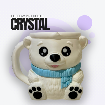 Crystal the Polar Bear Ice Cream Pint Holder