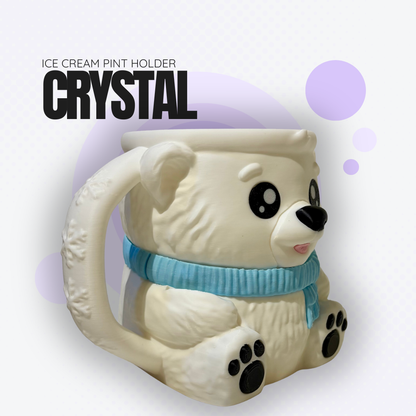 Crystal the Polar Bear Ice Cream Pint Holder