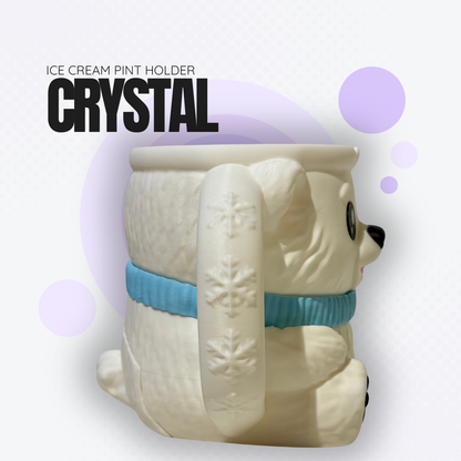 Crystal the Polar Bear Ice Cream Pint Holder