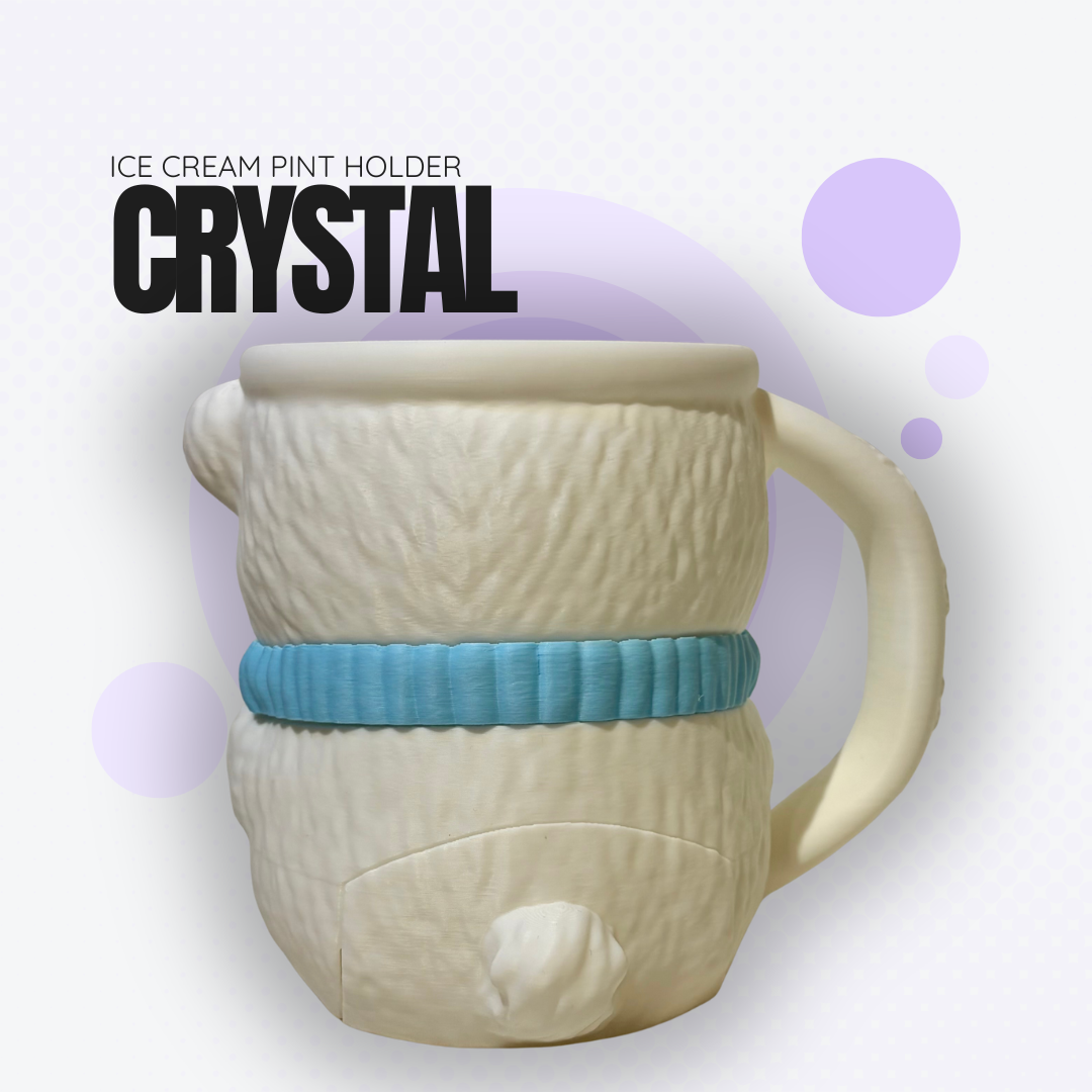 Crystal the Polar Bear Ice Cream Pint Holder
