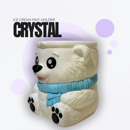 Crystal the Polar Bear Ice Cream Pint Holder