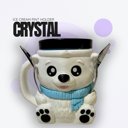 Crystal the Polar Bear Ice Cream Pint Holder