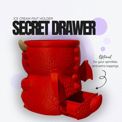 Deigh the Red Dragon Ice Cream Pint Holder