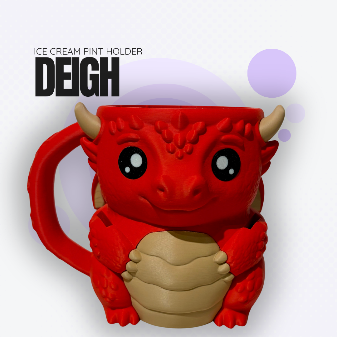 Deigh the Red Dragon Ice Cream Pint Holder