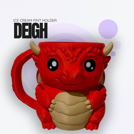 Deigh the Red Dragon Ice Cream Pint Holder