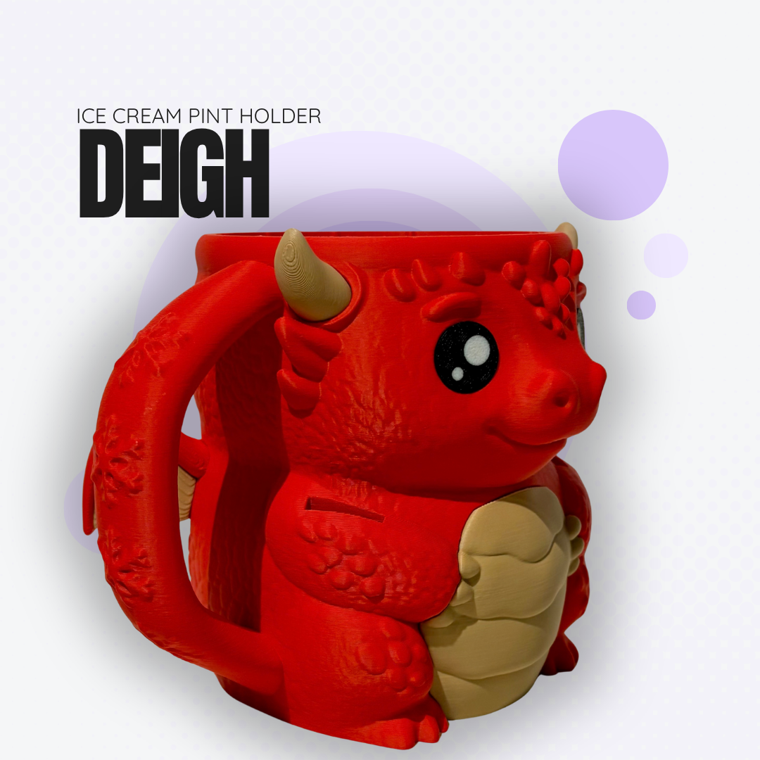 Deigh the Red Dragon Ice Cream Pint Holder