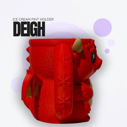Deigh the Red Dragon Ice Cream Pint Holder