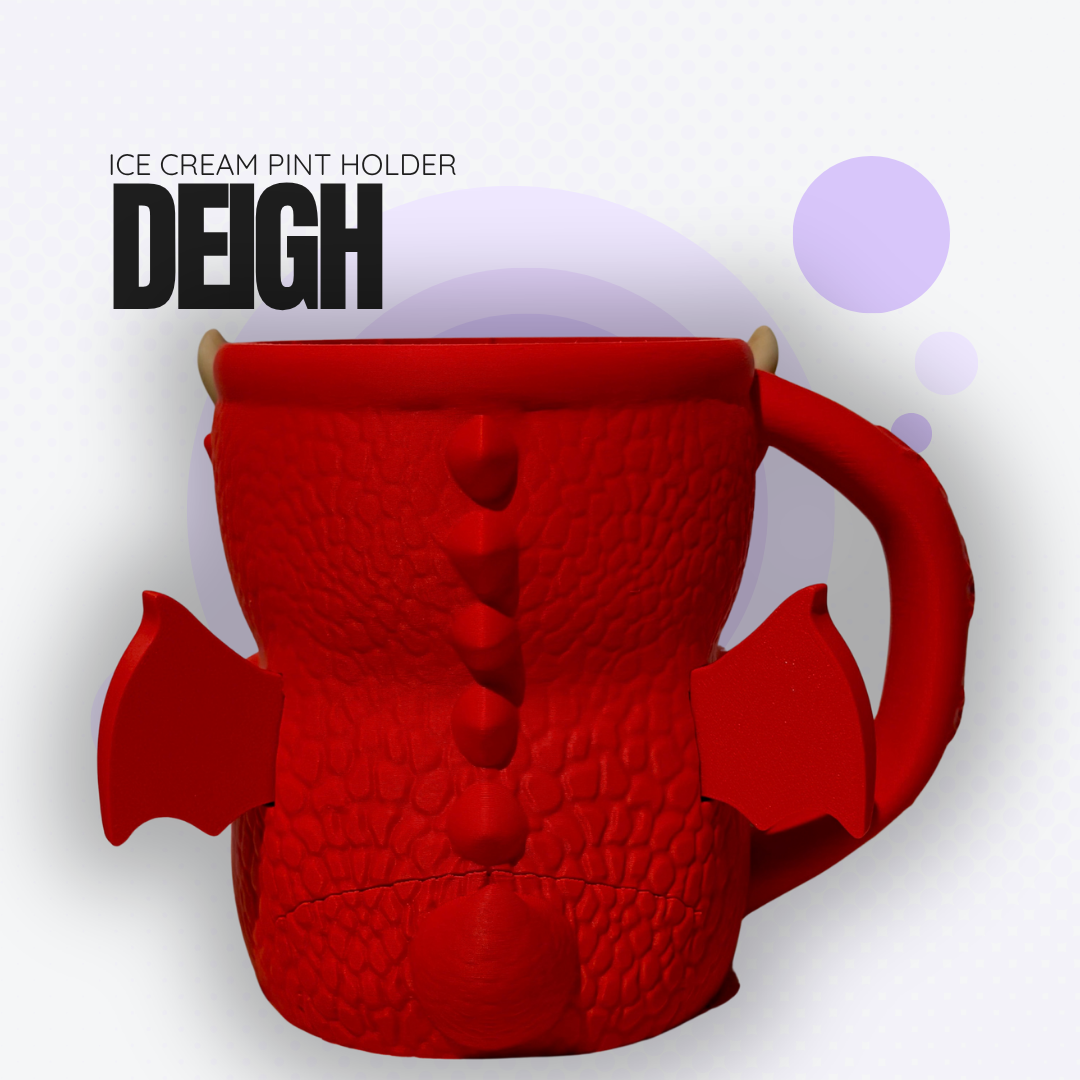 Deigh the Red Dragon Ice Cream Pint Holder