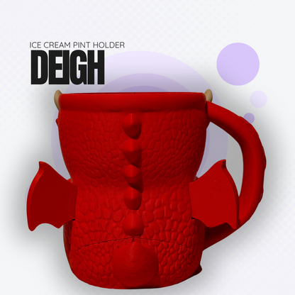Deigh the Red Dragon Ice Cream Pint Holder