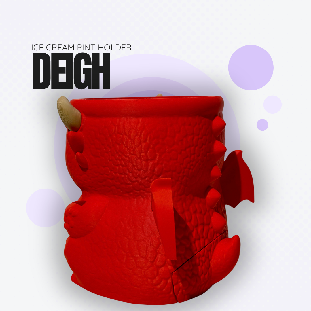 Deigh the Red Dragon Ice Cream Pint Holder