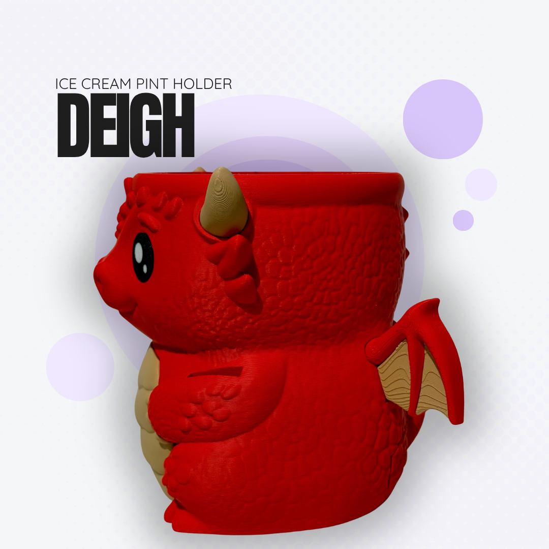 Deigh the Red Dragon Ice Cream Pint Holder