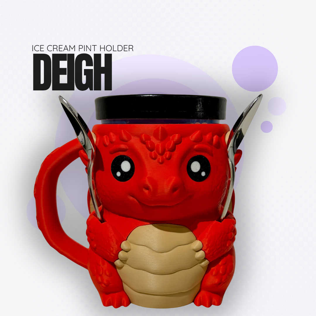 Deigh the Red Dragon Ice Cream Pint Holder