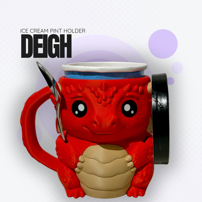 Deigh the Red Dragon Ice Cream Pint Holder