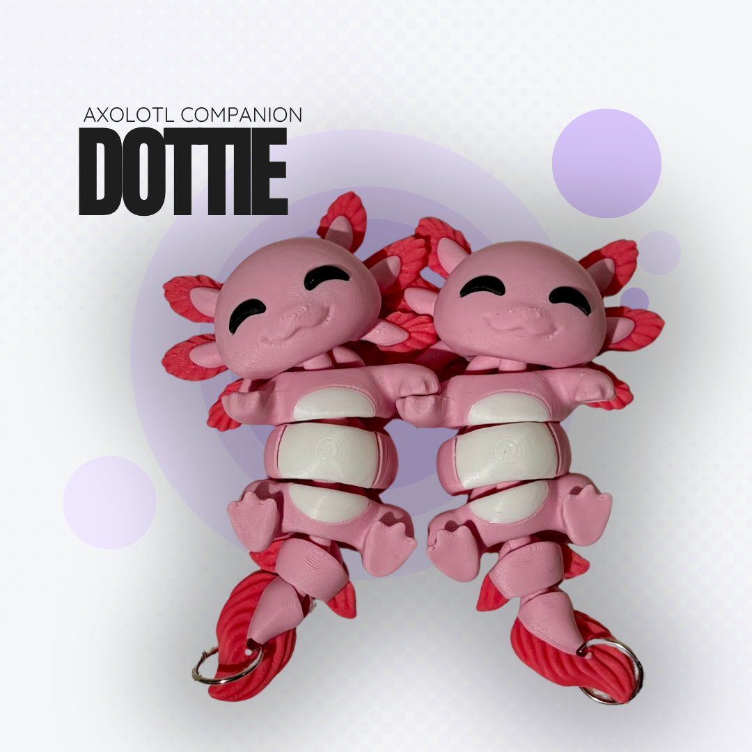 Dottie the Hot Pink Axolotl Magnetic Companion