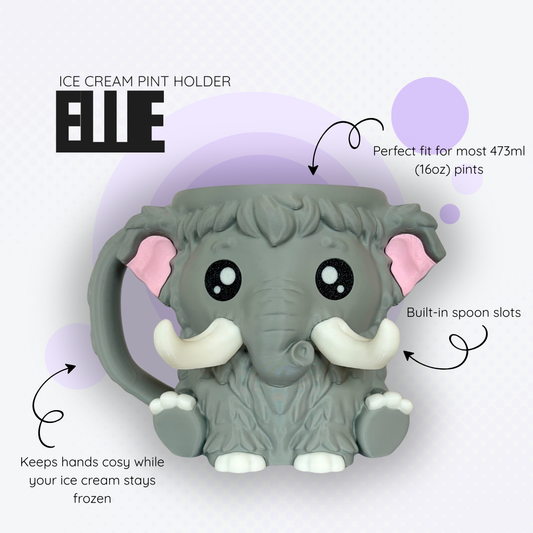 Ellie the Elephant Ice Cream Pint Holder
