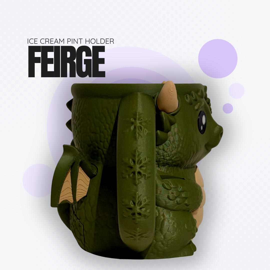 Feirge the Green Dragon Ice Cream Pint Holder