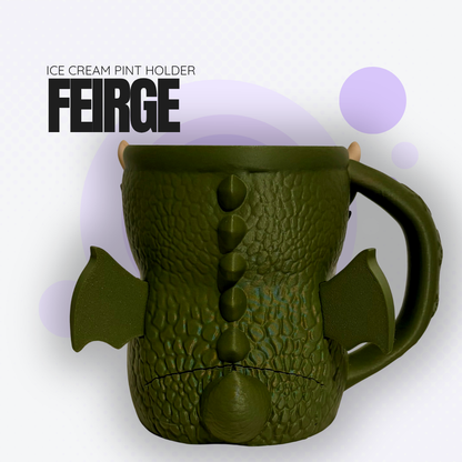 Feirge the Green Dragon Ice Cream Pint Holder
