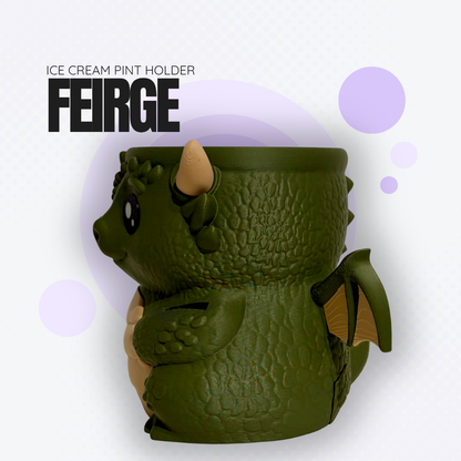 Feirge the Green Dragon Ice Cream Pint Holder