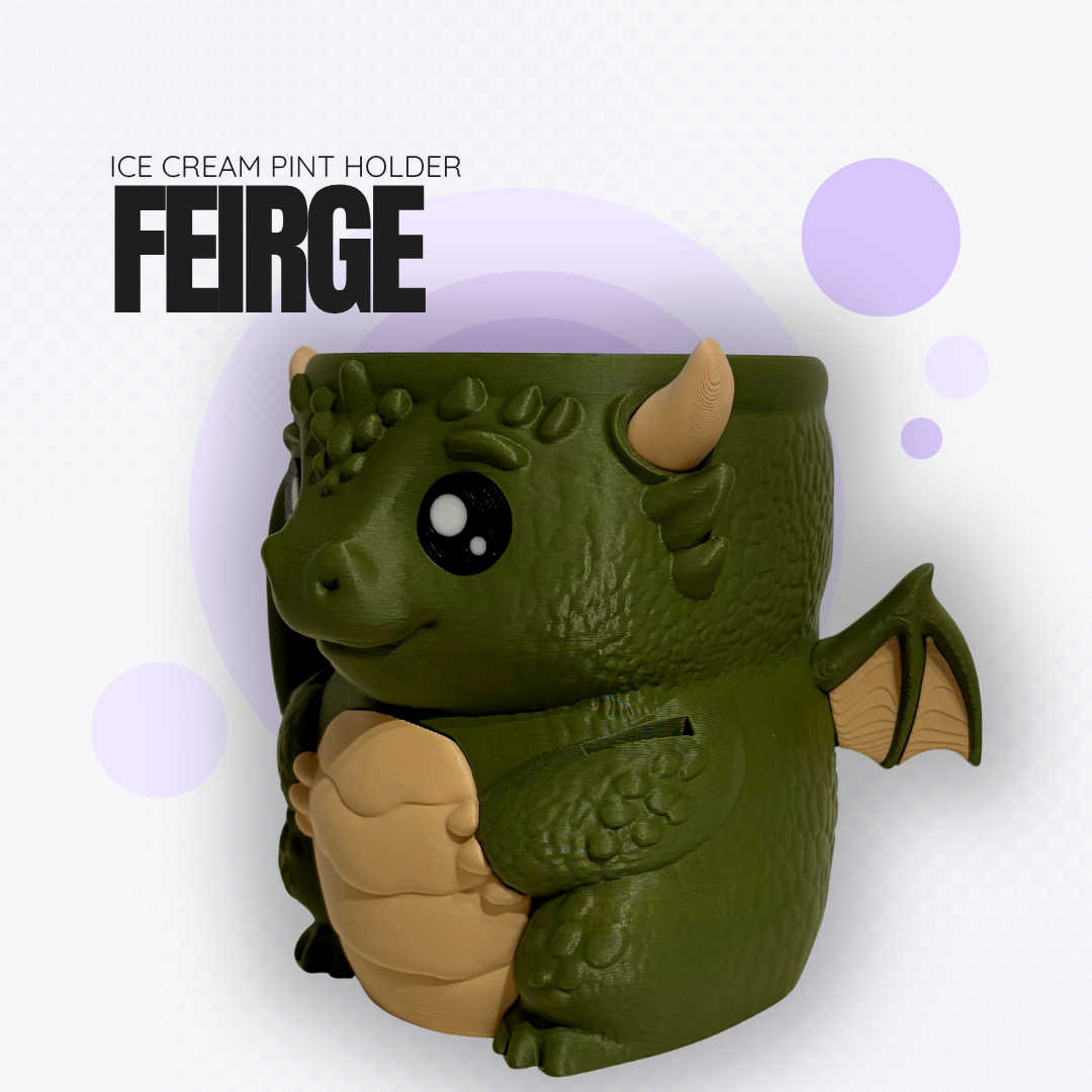 Feirge the Green Dragon Ice Cream Pint Holder