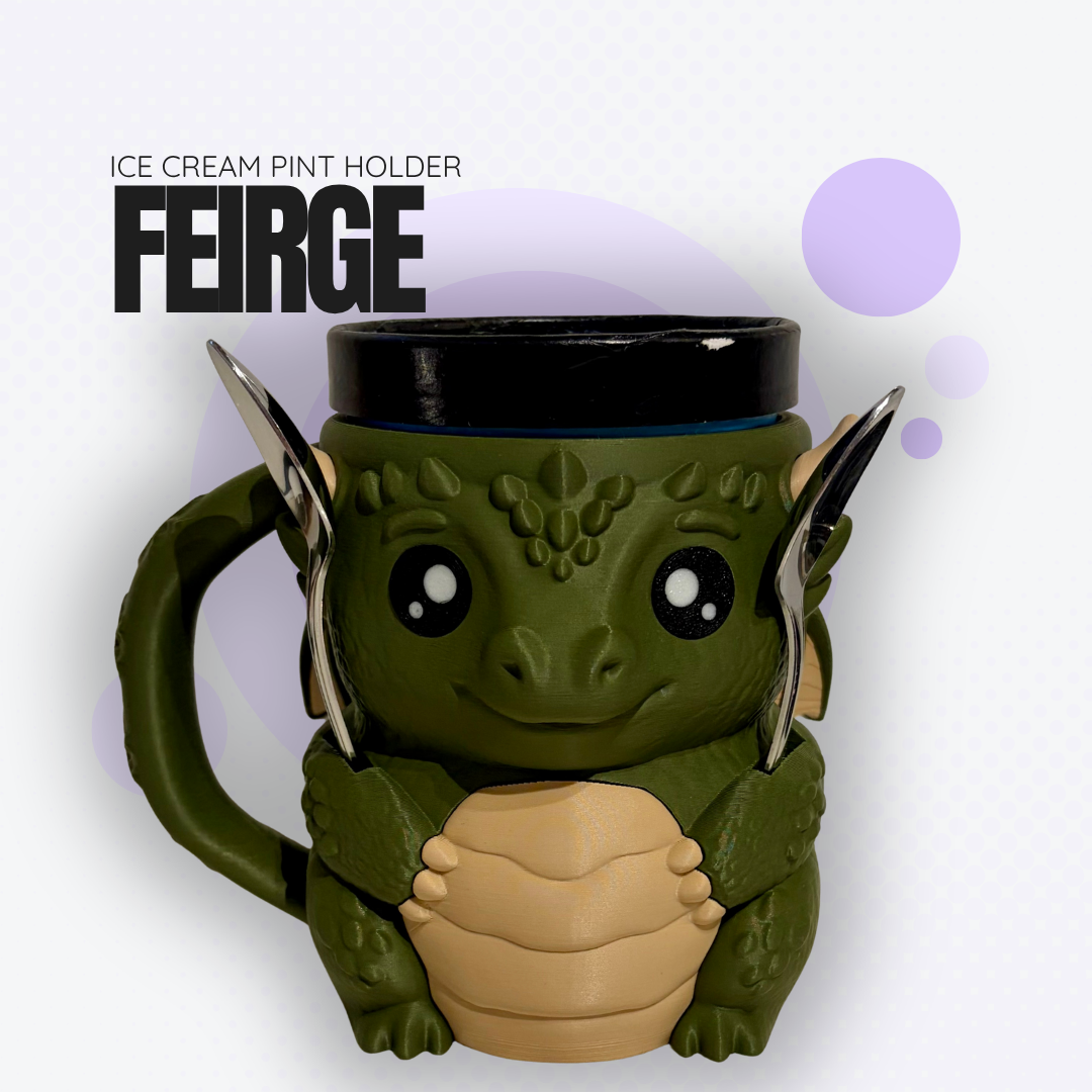 Feirge the Green Dragon Ice Cream Pint Holder