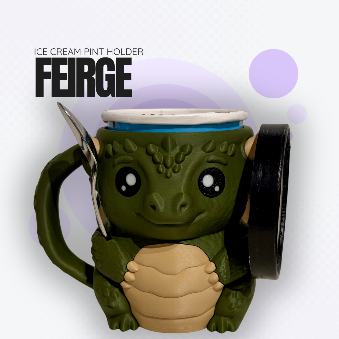 Feirge the Green Dragon Ice Cream Pint Holder