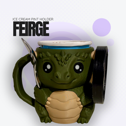 Feirge the Green Dragon Ice Cream Pint Holder